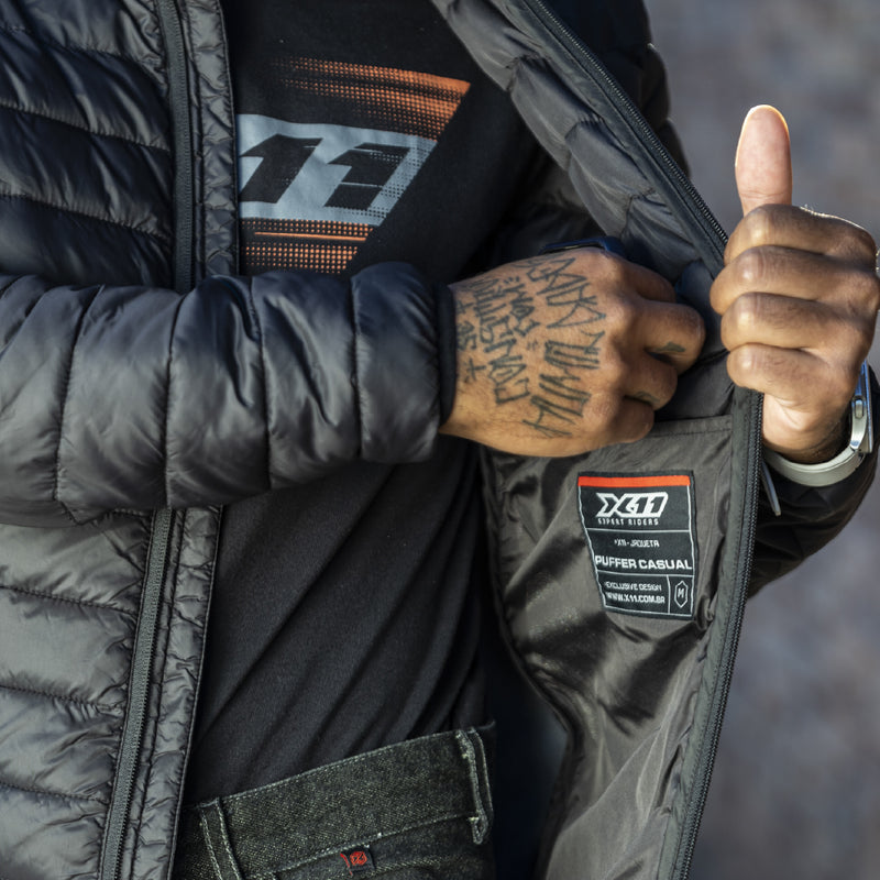 Jaqueta X11 Puffer Casual Masculina - visao Interna