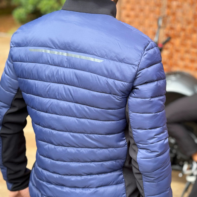 Jaqueta X11 Puffer Casual Masculina Azul -  Visão Traseira 2
