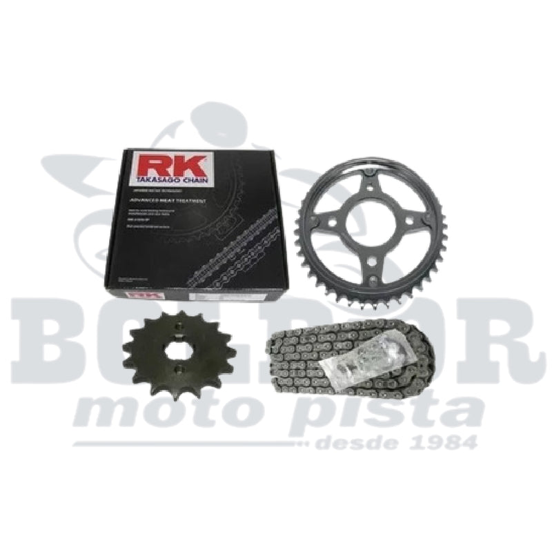 Kit Transmissão Completo Honda Titan 125 2000-2008 RK - Produto Completo
