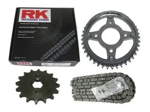 Kit Transmissão Completo Honda Titan 150 2004+ RK Com Retentor 