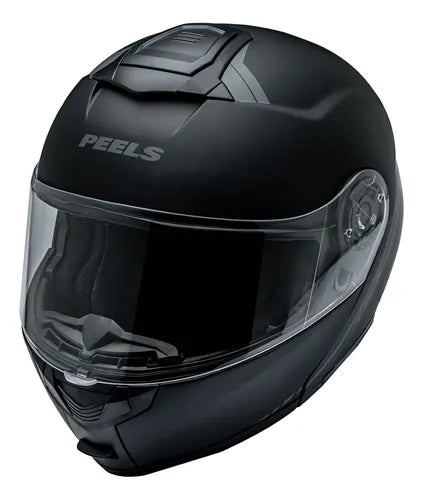 Capacete Peels U-RB2 TR1 NKD Articulado Robocop - Cor Preto Fosco/Grafite