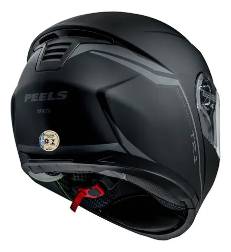 Capacete Peels U-RB2 TR1 NKD Articulado Robocop - Cor Preto Fosco/Grafite
