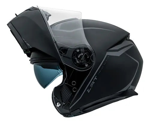 Capacete Peels U-RB2 TR1 NKD Articulado Robocop - Cor Preto Fosco/Grafite