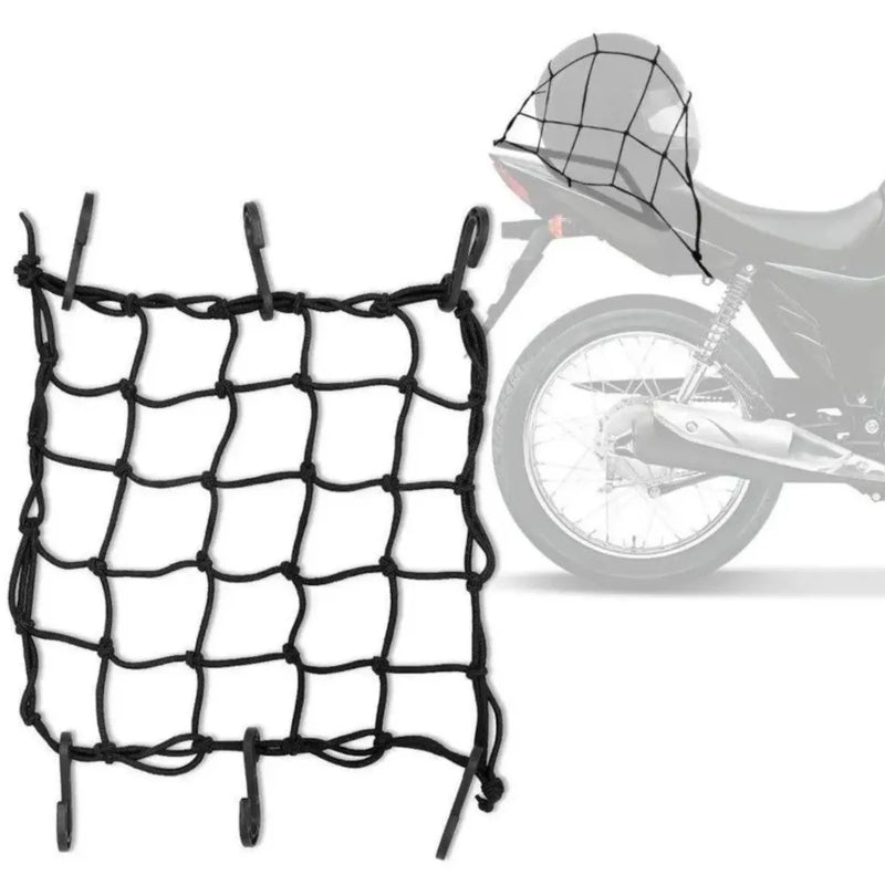 Rede Elástico para Capacete 35x35cm  cor Preto marca Piracapas 