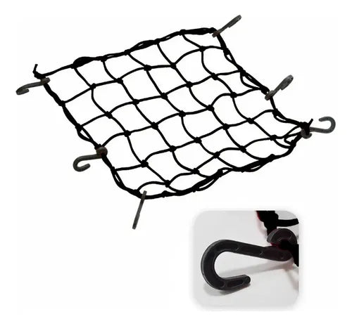 Rede Elástico para Capacete 35x35cm Preto Piracapas - Produto Completo