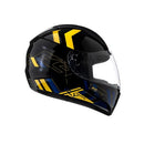 Capacete Fly F-9 HG Pitstop - Preto Amarelo