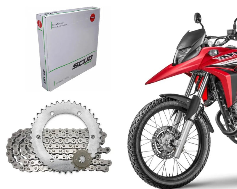 Kit Relação Completo Honda XRE300 2010+ SCUD 39D/13D/520UOX104 - Código 14621