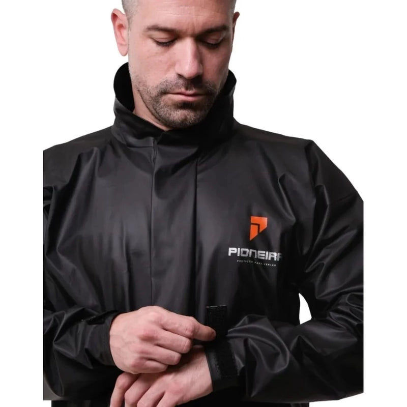 Capa de Chuva Pioneiro PVC - Proteção Completa para Motociclistas - Impermeável e Resistente