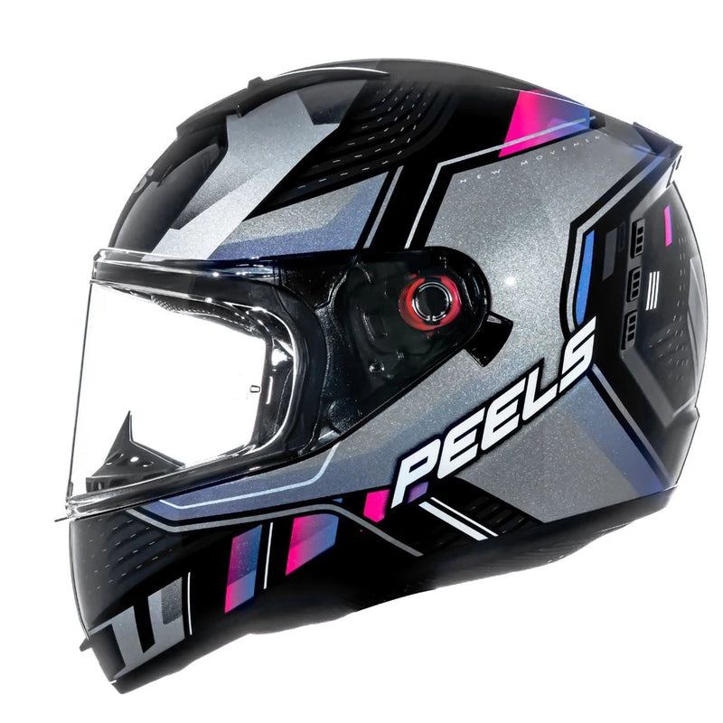 Capacete Peels ICON 23 FORCE Original C/Visor Preto/Cyber - Tecnologia Avançada e Design Futurista