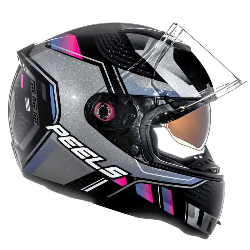 Capacete Peels ICON 23 FORCE Original C/Visor Preto/Cyber - Tecnologia Avançada e Design Futurista
